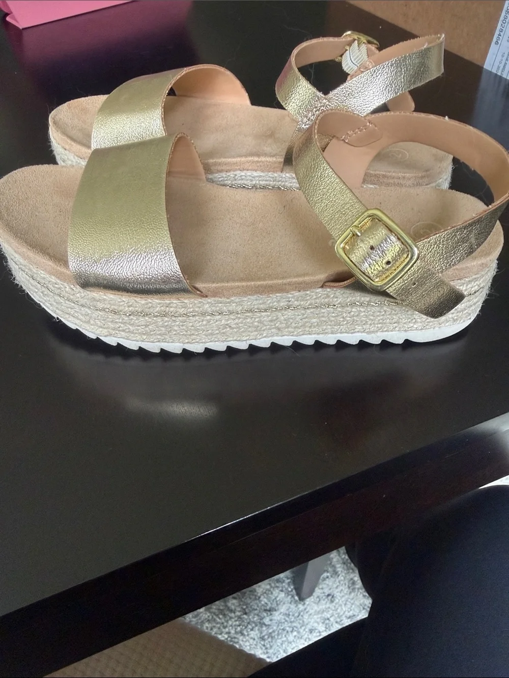 Girls gold sandals